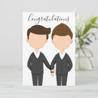 Glückwunsch Gay Wedding Two Men in Tuxedos