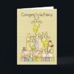 Glückwunsch-Geburt der Dreiergruppe-Gruß-Karte Karte<br><div class="desc">Glückwunsch-Geburt der Dreiergruppe-Gruß-Karte</div>