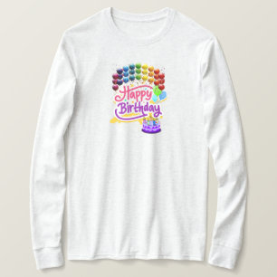 Glückwunsch Geburtstagsfeier Ladys Long Sleeve T-S T-Shirt