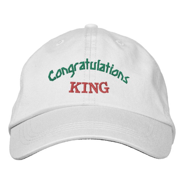 Glückwunsch gedruckt KING Custom-Hat Bestickte Baseballkappe (Vorderseite)