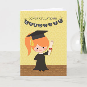 Glückwunsch, Girl Graduate Karte