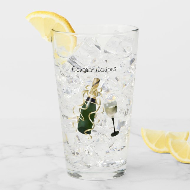 Glückwunsch Glass Cup Glas (Vorderseite Ice)