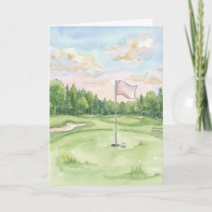 Glückwunsch-Golf-Grußkarte Happy Putt Karte