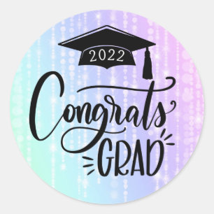 Glückwunsch Grad 2022 Graduationspartei Runder Aufkleber