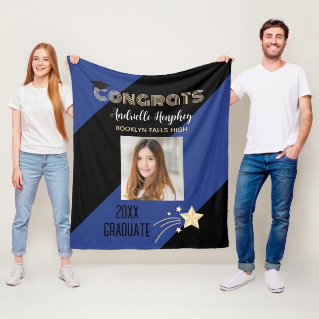 Glückwunsch Grad! Abschluss Fleecedecke (Beispiel)