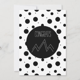 Glückwunsch Grad Abstrakte Monochrome Dots Mountai Karte
