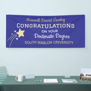 Glückwunsch Grad! Banner für Doktortitel-Glückwuns