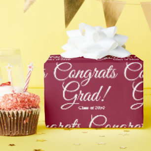 Glückwunsch grad benutzerdefinierte Jahrgangsschri Geschenkpapier