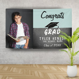 Glückwunsch Grad Chalkboard Foto Graduation Party Banner
