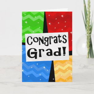 Glückwunsch Grad Festive Multicolor Graduation Par Karte