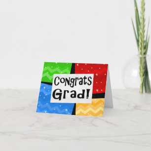 Glückwunsch Grad Festive Multicolor Graduation Par Karte