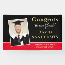 Glückwunsch Grad Foto Name Gold Schwarz