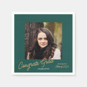 Glückwunsch Grad Foto Script Graduation Party Serviette