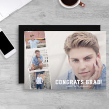 Glückwunsch Grad, Fotocollage Blue Graduation Part