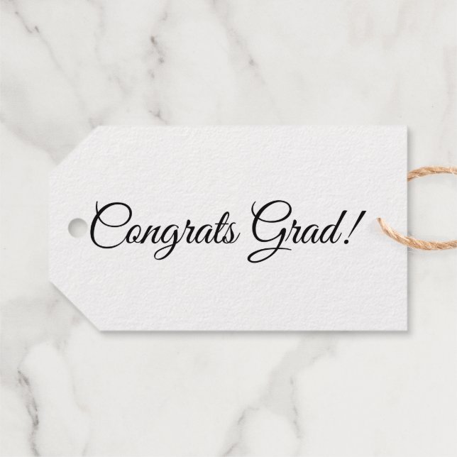 Glückwunsch grad gold schwarz benutzerdefinierte S Geschenkanhänger (Rückseite (Horizontal))