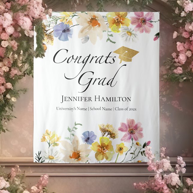 Glückwunsch Grad | Hintergrund für Wildblume Absch Wandteppich (Von Creator hochgeladen)