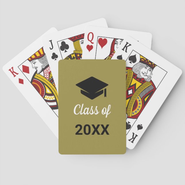 Glückwunsch Grad-Obergrenze Klasse eines Jahres Spielkarten (Rückseite)