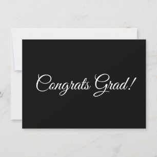 Glückwunsch grad Schwarz-weiße Kalligrafie elegant Karte