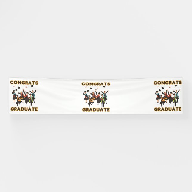 Glückwunsch Graduate 2.5x12 Vinyl Banner (Horizontal)