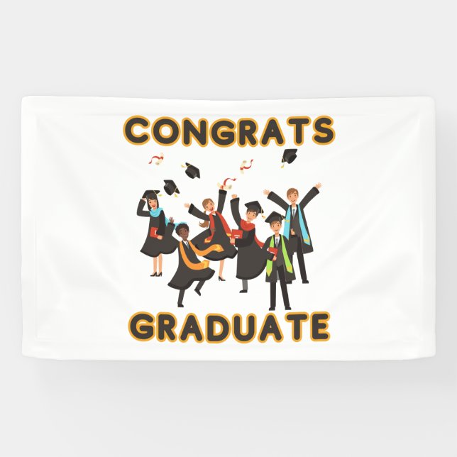 Glückwunsch Graduate 2,5x4 Vinyl Banner (Horizontal)