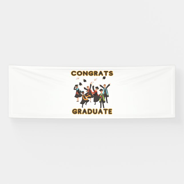 Glückwunsch Graduate 2,5x8 Vinyl Banner (Horizontal)