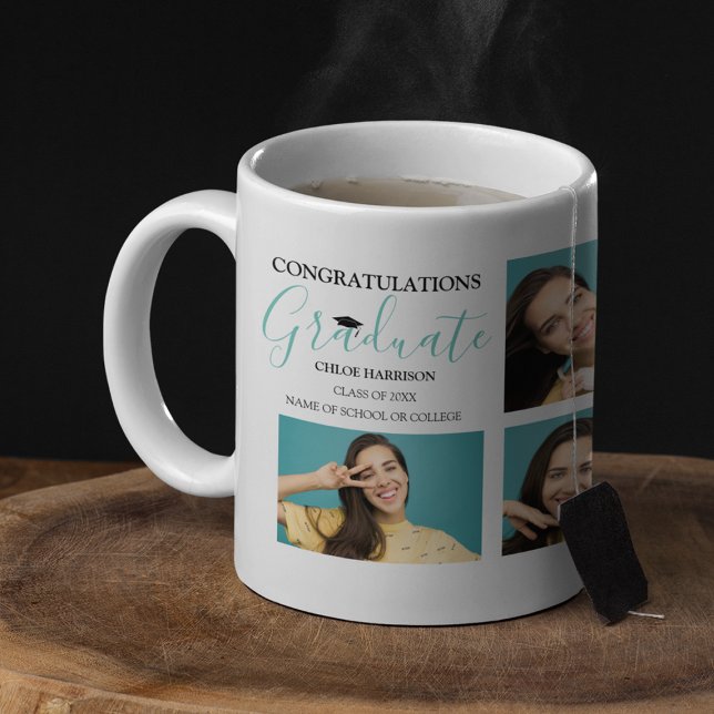 Glückwunsch Graduate Foto Collage Kaffeetasse (Von Creator hochgeladen)