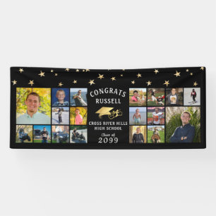 Glückwunsch Graduate Gold Foil 18 Foto Collage Bla Banner