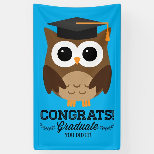 Glückwunsch Graduate | Kugel in Hut Banner (Vertikal)