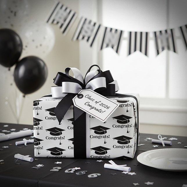 Glückwunsch! Graduation Cap Geschenkpapier (Von Creator hochgeladen)