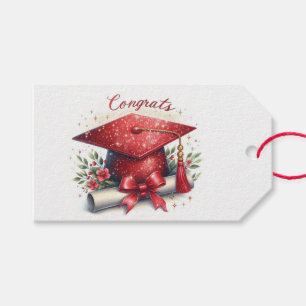 Glückwunsch, Graduierungsobergrenze und Diplom Geschenkanhänger