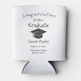 Glückwunsch Graduierungspartei Moderne Cap Tassel Dosenkühler