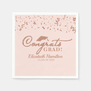 Glückwunsch Grand Gold Script Graduation Party Nap Serviette