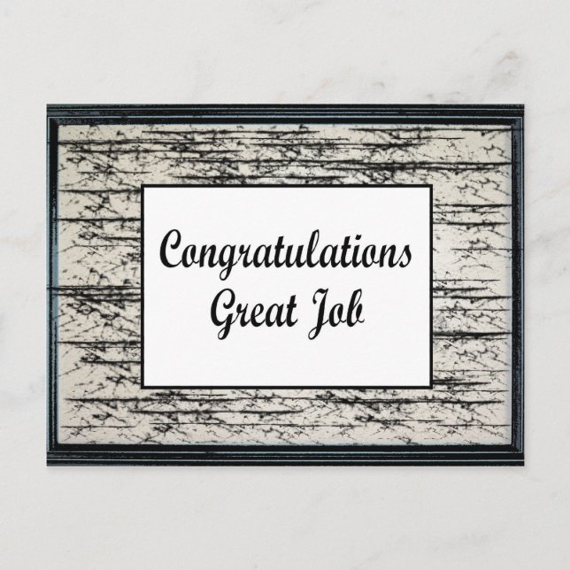 Glückwunsch Großer Job Postkarte (Vorderseite)