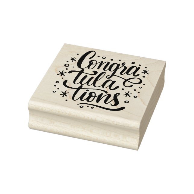 Glückwunsch Gummistempel (Stempel)