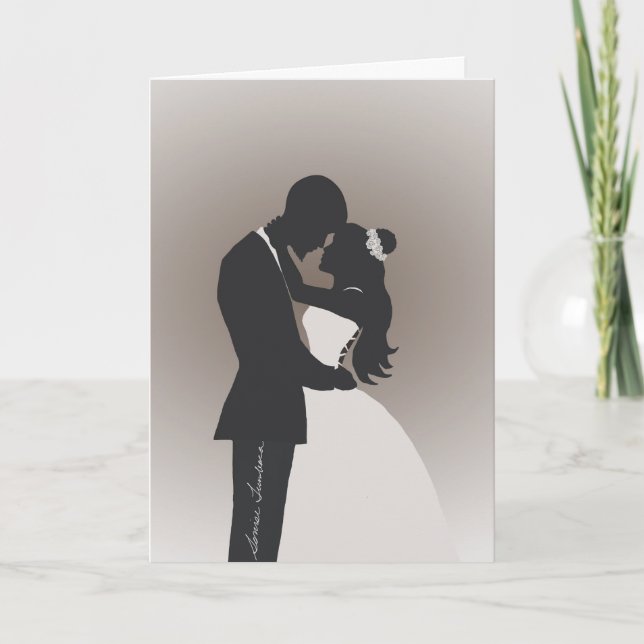 Glückwunsch Hochzeit Grußkarte Dankeskarte (Vorderseite)