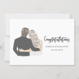 Glückwunsch Hochzeitskarte für Braut und Gräuel