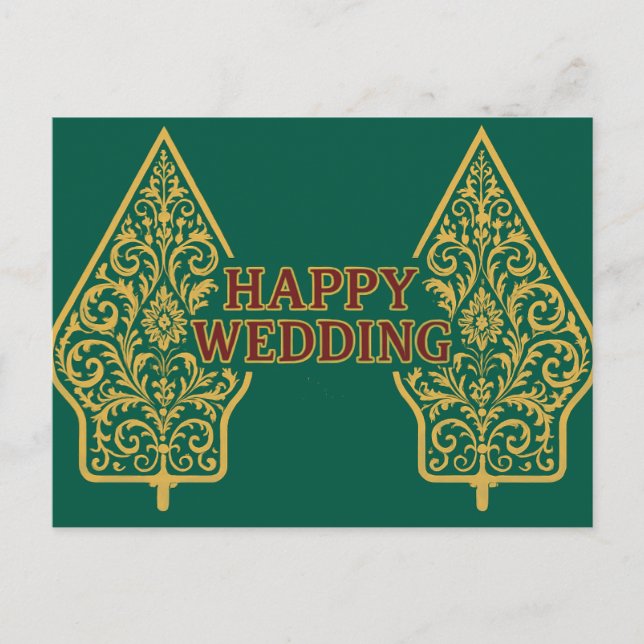 Glückwunsch-Hochzeitskarten  Postkarte (Vorderseite)