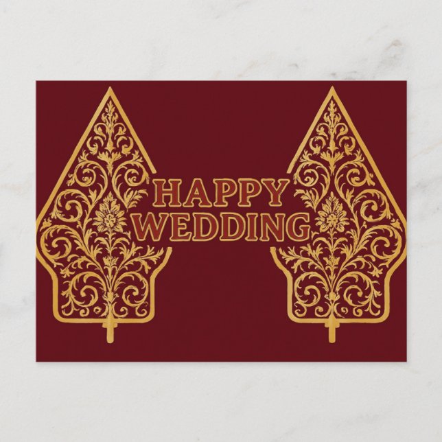 Glückwunsch-Hochzeitskarten  Postkarte (Vorderseite)