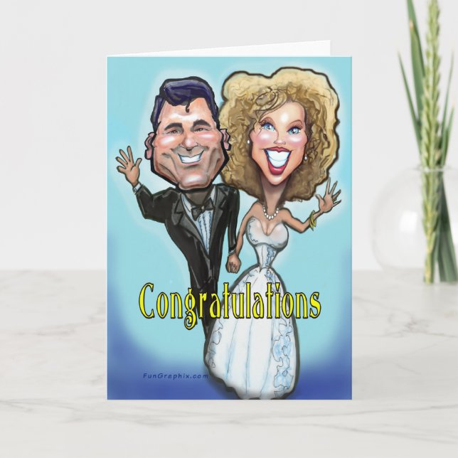 Glückwunsch Hochzeitspumpen Karte (Vorderseite)