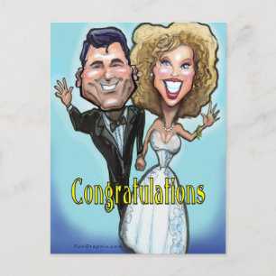Glückwunsch Hochzeitspumpen Postkarte