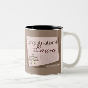 Glückwunsch-juristische Fakultäts-Absolvent Zweifarbige Tasse