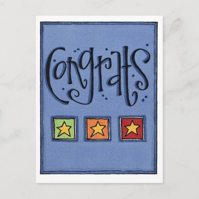 Glückwunsch-Karte Postkarte (Vorderseite)