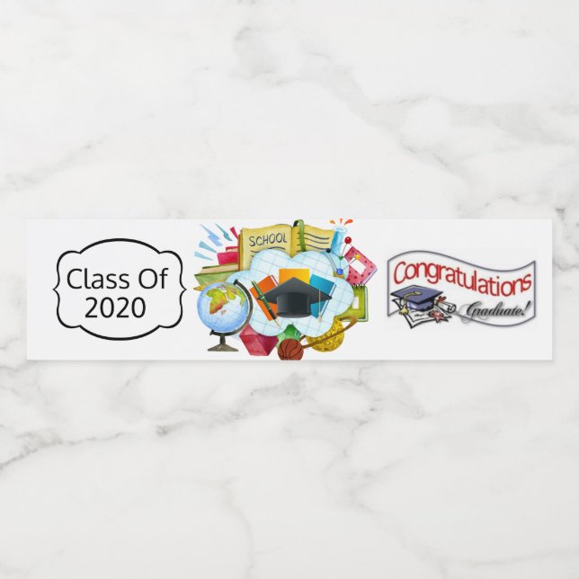 Glückwunsch-Klasse des Jahres 2020 personalisieren (Einzelnes Label)