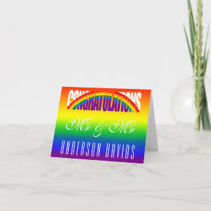 Glückwunsch LGBT Rainbow Flag Gay Couple Karte