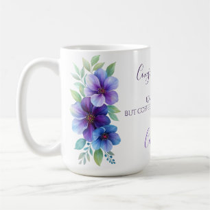 Glückwunsch Liebe tut weh, aber Kaffee heilt Lila Kaffeetasse