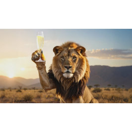 Glückwunsch Löwe Rundes Kissen