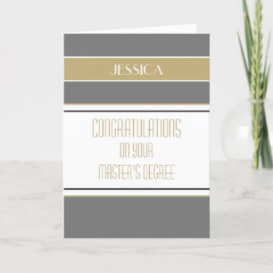 Glückwunsch Master-Abschluss-Karte Karte
