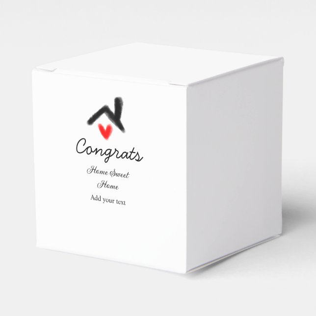 Glückwunsch neue Zuhause-Besitzer echtes Anwesen E Geschenkschachtel (Vorderseite)