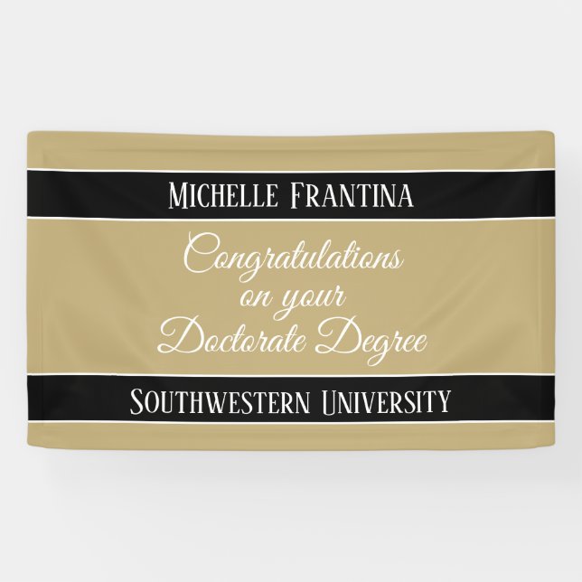 Glückwunsch Ph. D.! Promotionsbanner Banner (Horizontal)