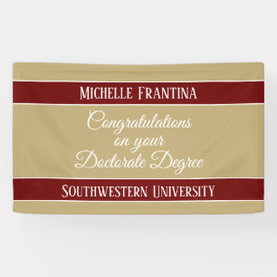 Glückwunsch Ph. D.! Promotionsbanner Banner